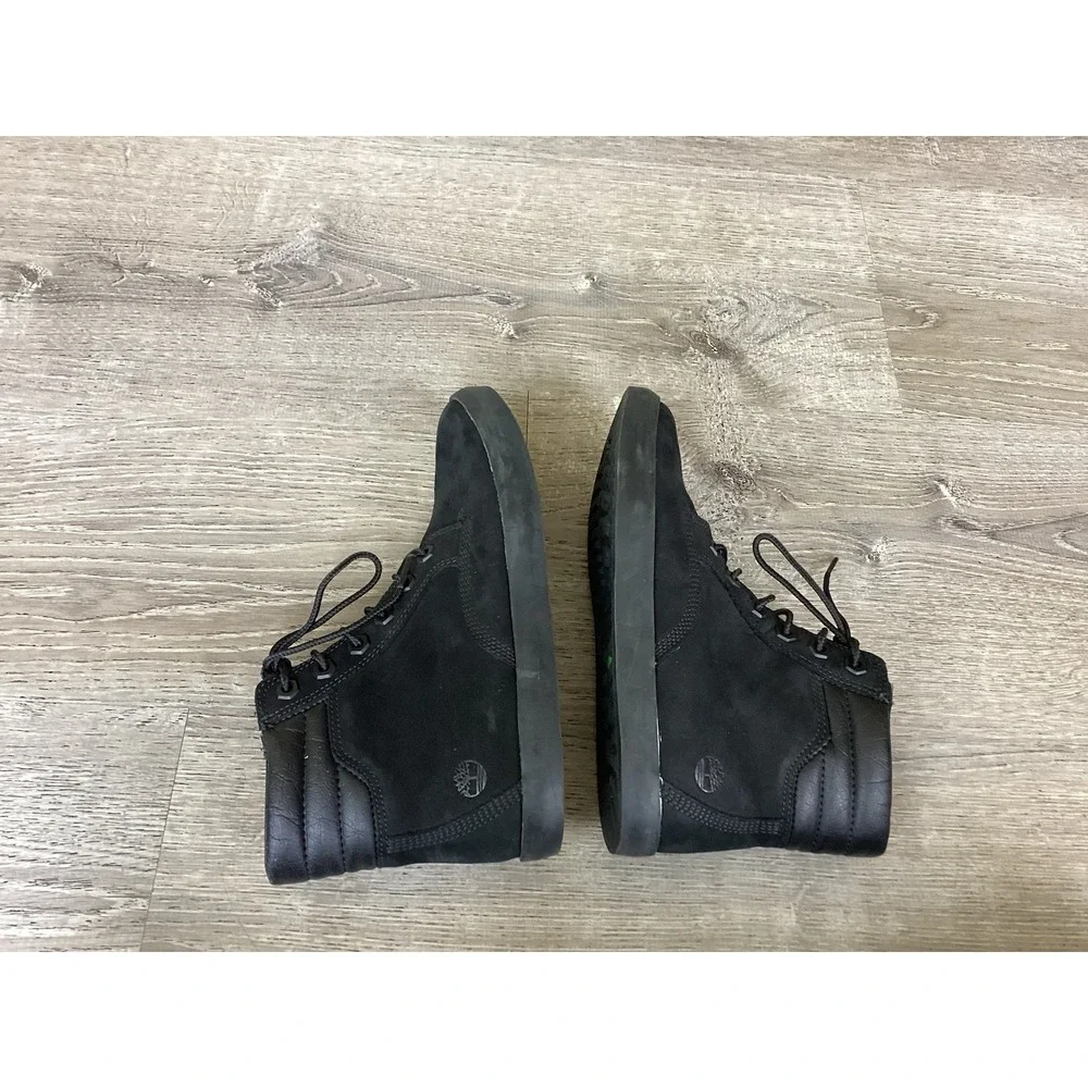 Timberland Boots Womens Size 7 Black Nubuck Chukka Lace Up Ortholite A1KLO9